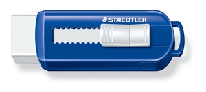 Staedtler Radiergummi PVC-frei mit Schubfunktion blau/weiß